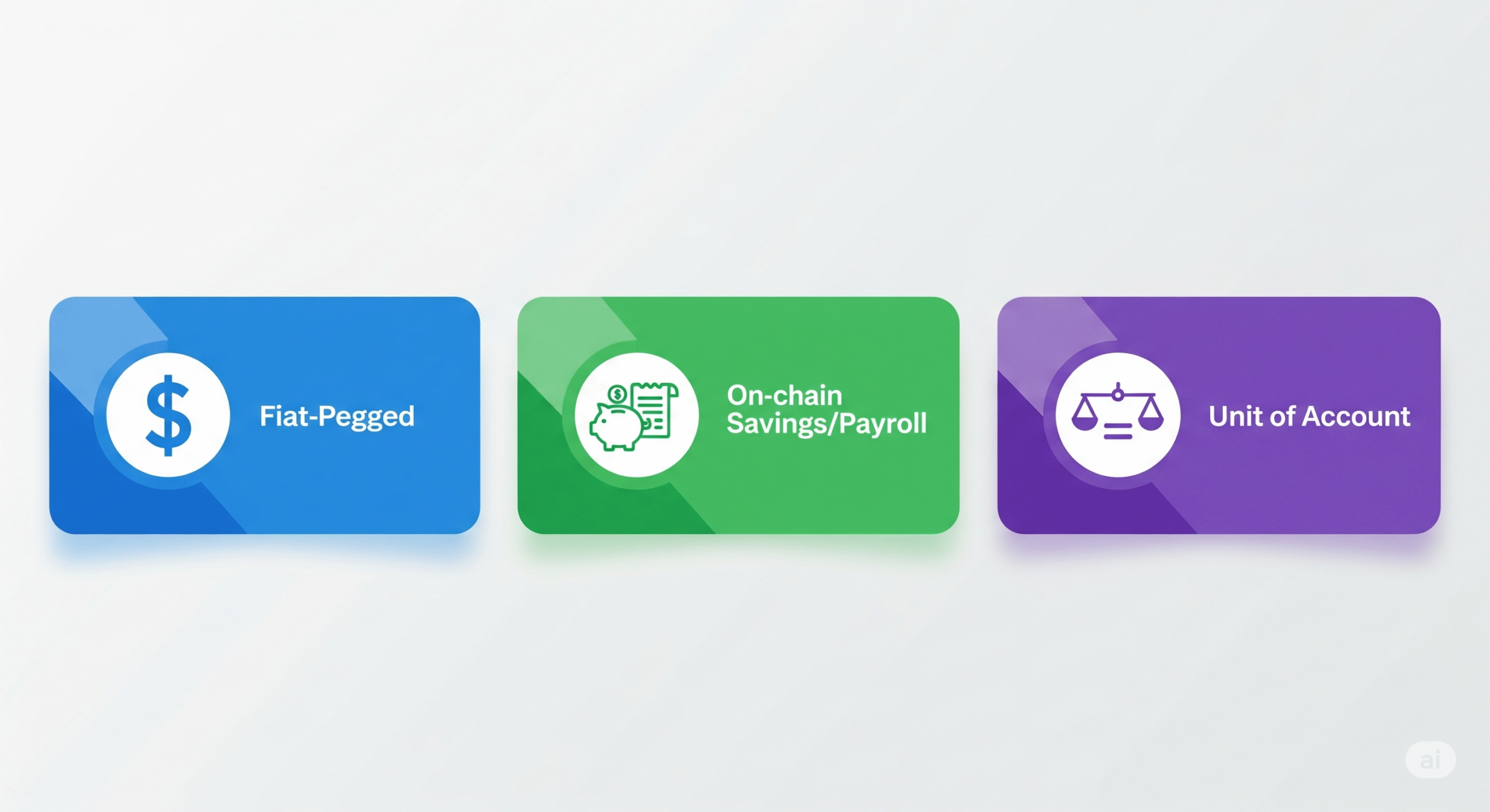 Stablecoins used for daily transactions, savings, and payroll with USD peg