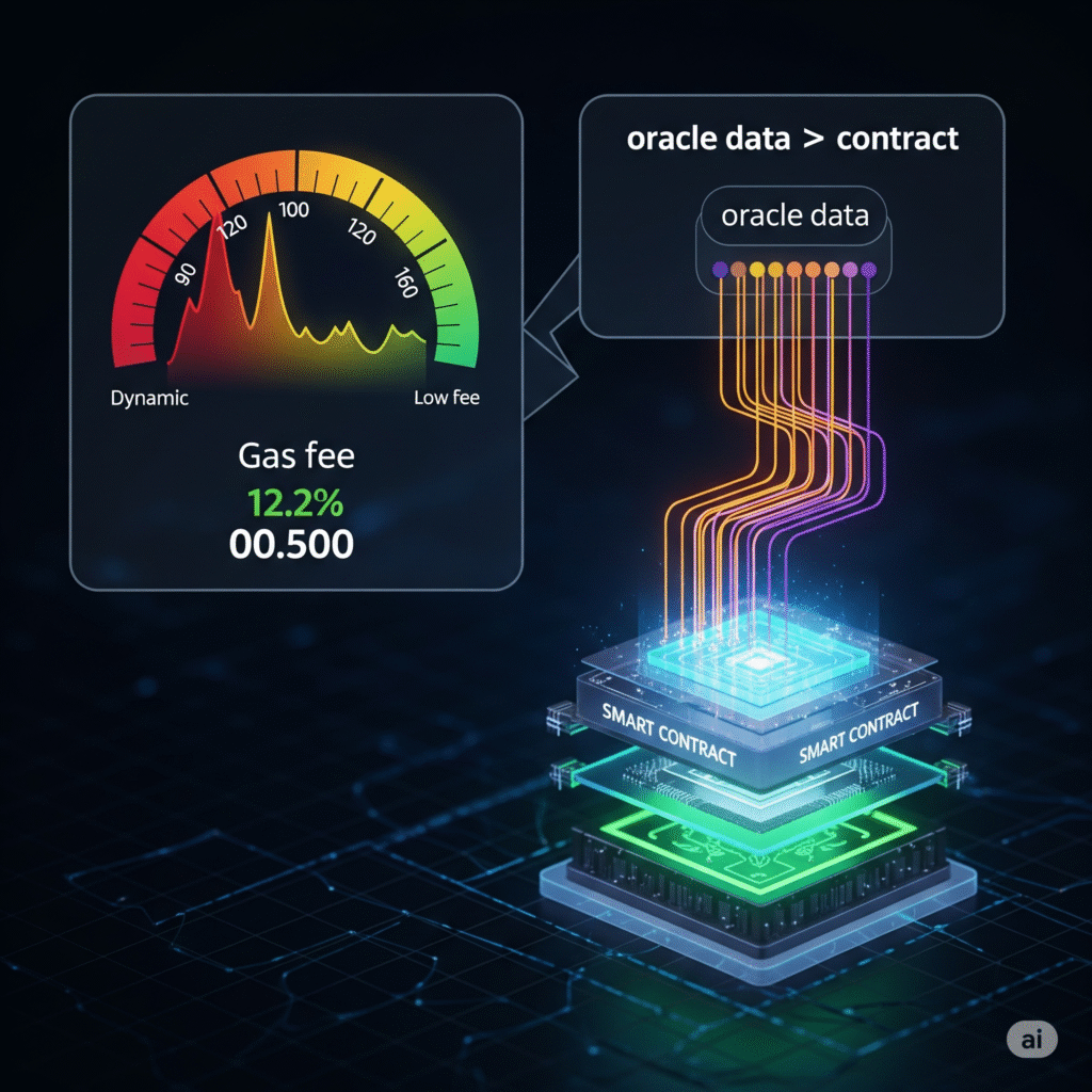Utility tokens powering smart contracts, gas fees, and oracle data on blockchain